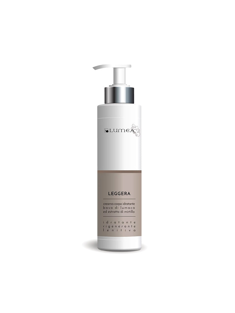 lumea Crema corpo leggera a base di bava di lumaca e estratto di mirtillo 200 ml.