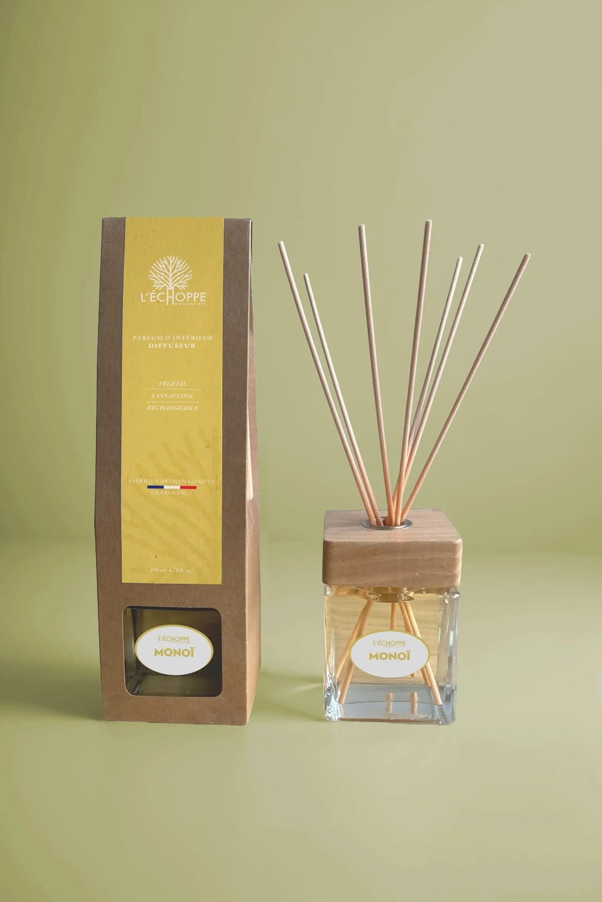 L'ECHOPPE BUISSONNIERE diffusore con bastoncini Monoi 200 ml.