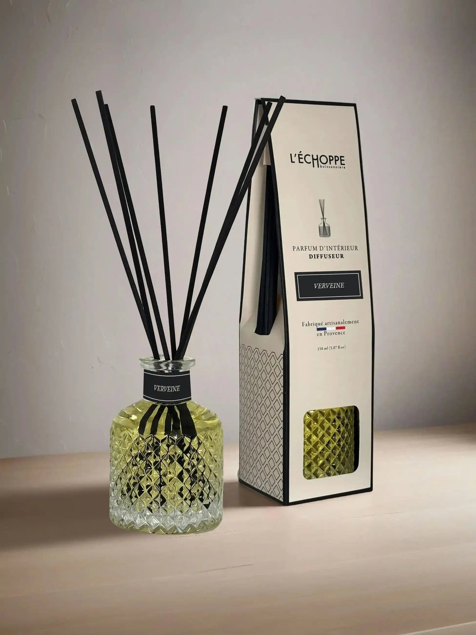 L'ECHOPPE BUISSONNIERE diffusore con bastoncini Verbena 150 ml.