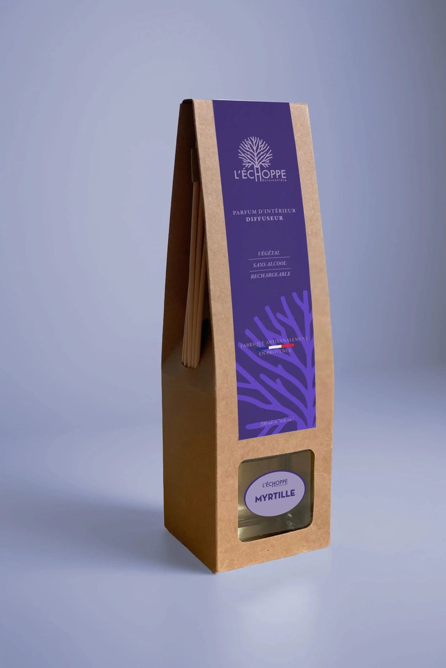 L'ECHOPPE BUISSONNIERE diffusore con bastoncini Mirtillo 200 ml.